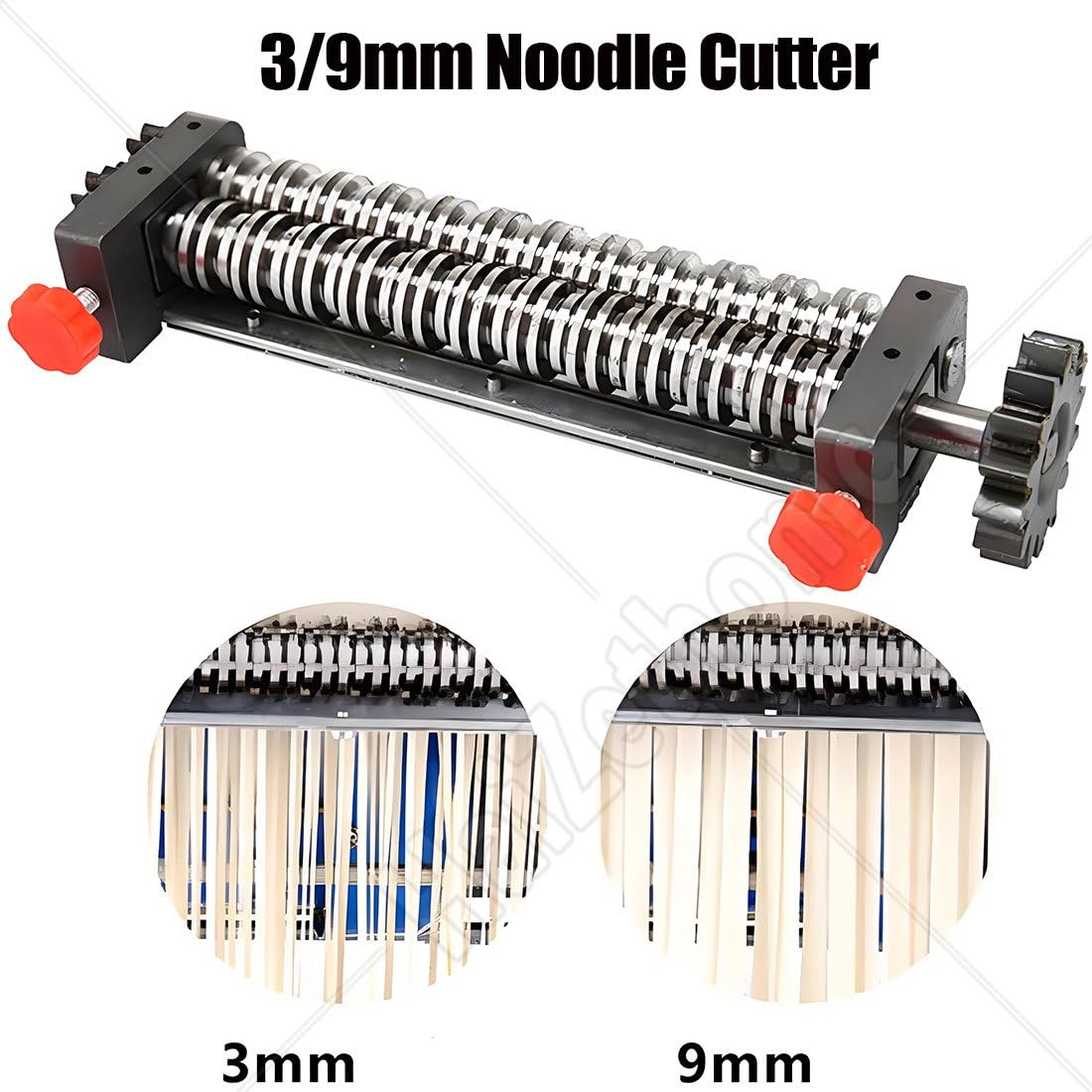 Eléctrica Máquina De Pasta Fresca Cortador De Masa De Acero Inoxidable,Máquina para Pasta Aparato Eléctrico,Ancho De La Pasta: 3/9 Mm,Plana 0.3-20mm Ajustes De Espesor 180