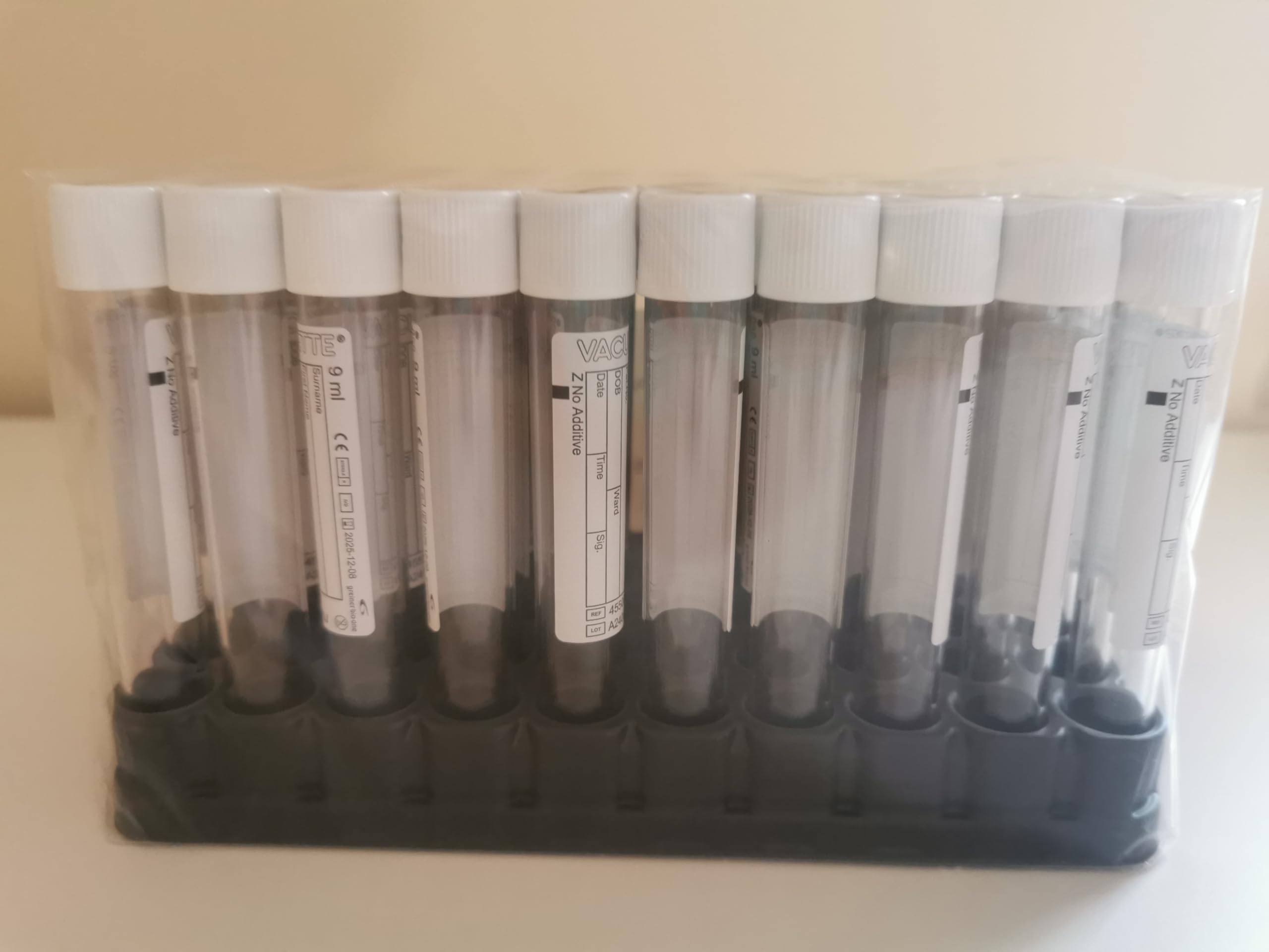 455001A Vacuette 9 mL tubes neutres sans anticoagulant ni activateur (Pack de 50)