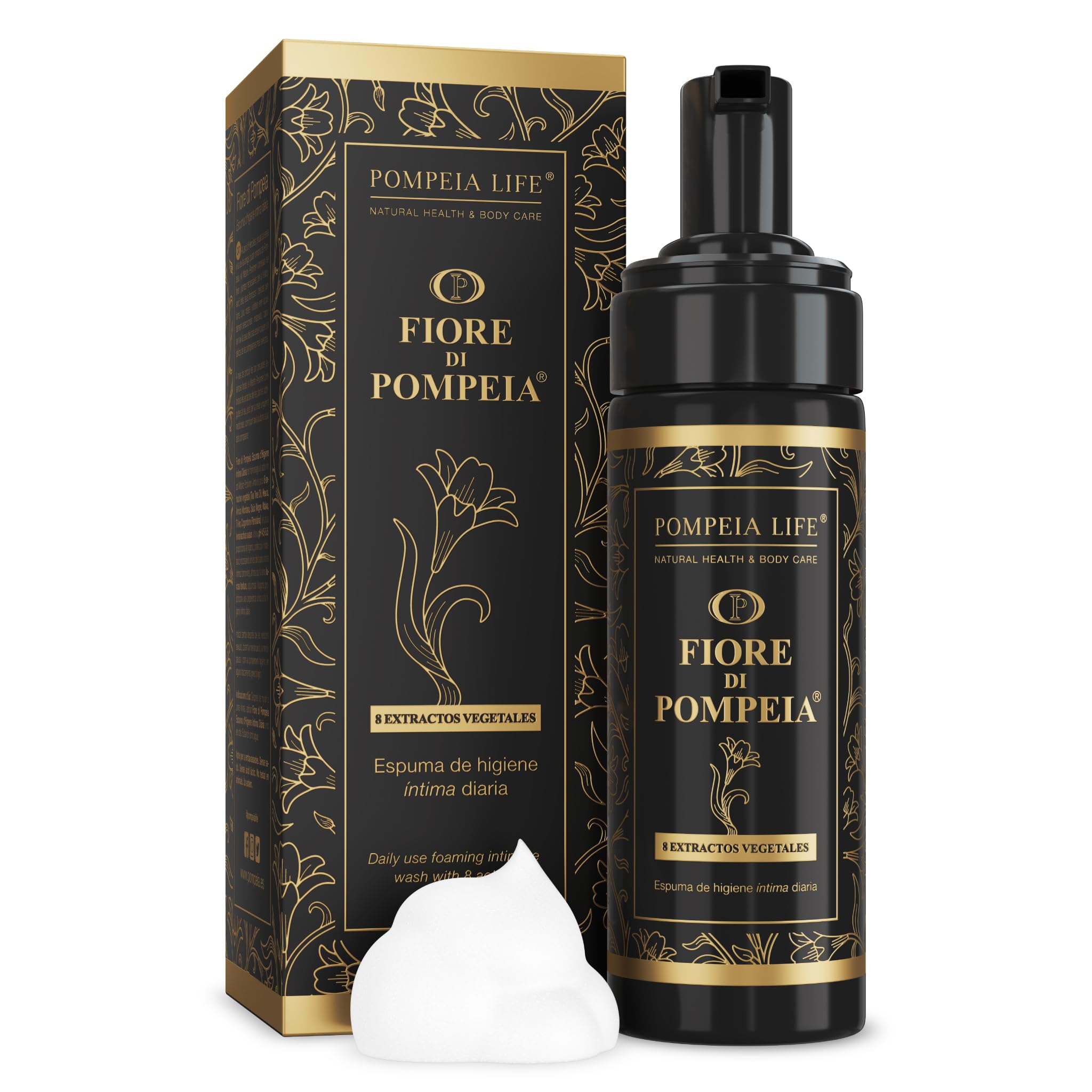 Fiore Di Pompeia, Espuma de higiene íntima diaria - 140ml (sin gas)