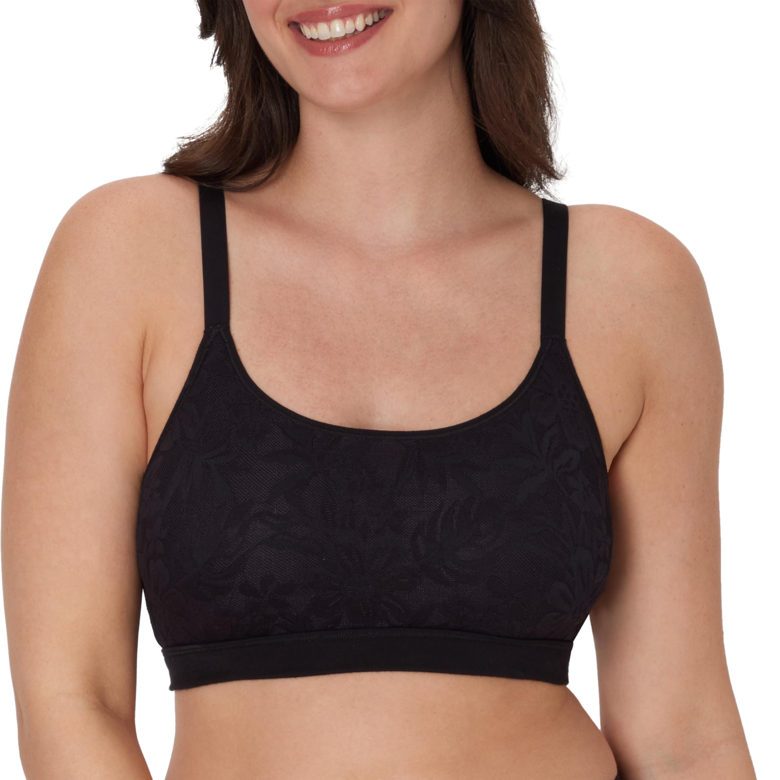 BaliWomen's Breathe, Cotton Modal Wireless Bra, Lightweight Breathable Pullover Bralette, Convertible Straps