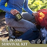 Vista 6 de Regalos para hombres, papá, marido, novio, él, kits de supervivencia, equipo de supervivencia 14 en 1, artículos esenciales para camping