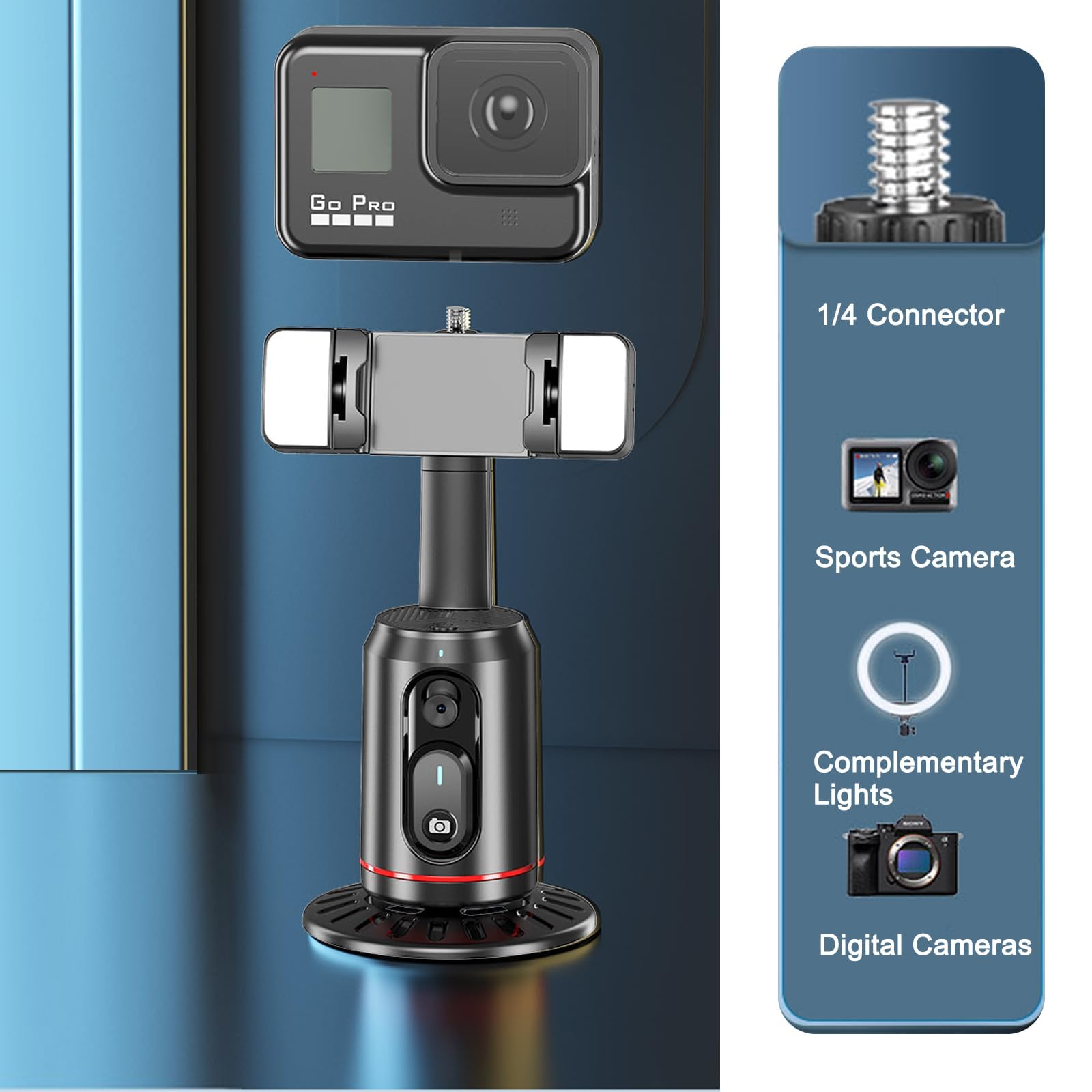 Tik Tok Must Haves 2025 Auto Face Tracking Tripod, 360 Rotation Phone ...