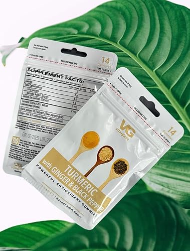 Gomitas antioxidantes de cúrcuma con jengibre y pimienta negra