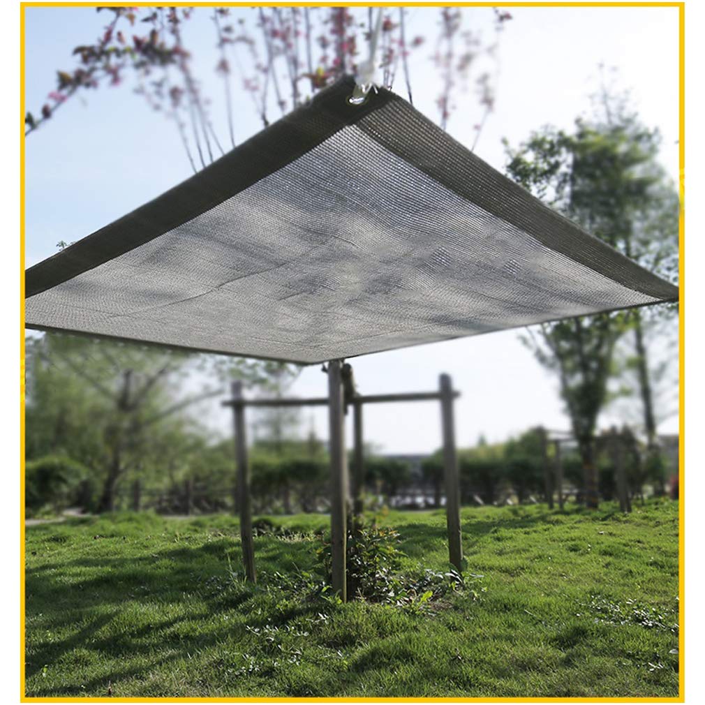 HDPE-Sonnenschutztuch | Grau, alle Größen, Hof: 90 % atmungsaktiv, Kupferschnalle, D-String(3x3m/9.8x9.8ft)