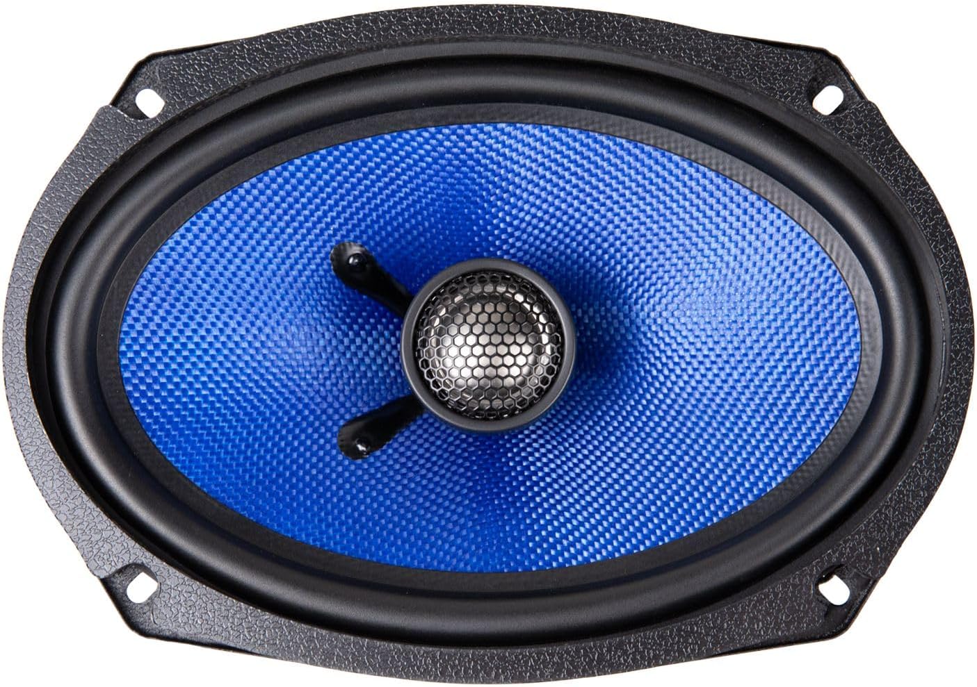 Hifonics Colossus Classic HCC69CX 6x9 Car Speakers - 150W Peak Power, Aluminum Dome Tweeters, Blue Woven Fiber Cones & Butyl Rubber Surrounds - 2-Way Coaxial Design