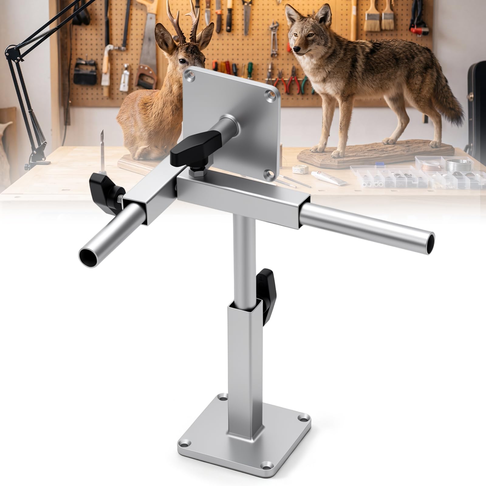 3 Axis Steel Taxidermy Stand Kit, Universal Mount for Specimen Projects