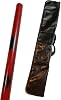 Kali Arnis Escrima Stick Set Black/Red with Weapon Bag 65 cm Rattan Stick Polished Varnished