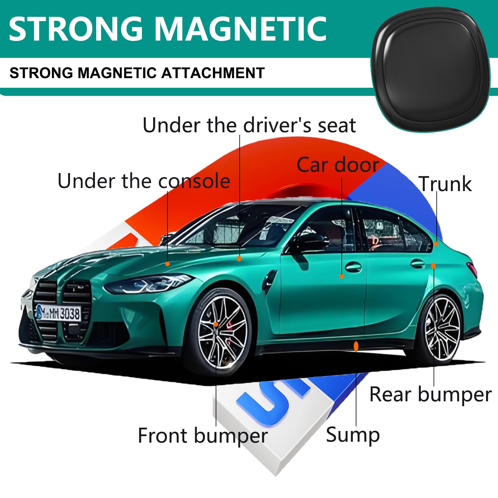 GPS Tracker for Vehicles,Magnetic Car GPS Tracking,Full Global Coverage Location GPS Tracker for Kids,Dogs,No Subscription Required/No Monthly Fee/No SIM Card Required - image 2