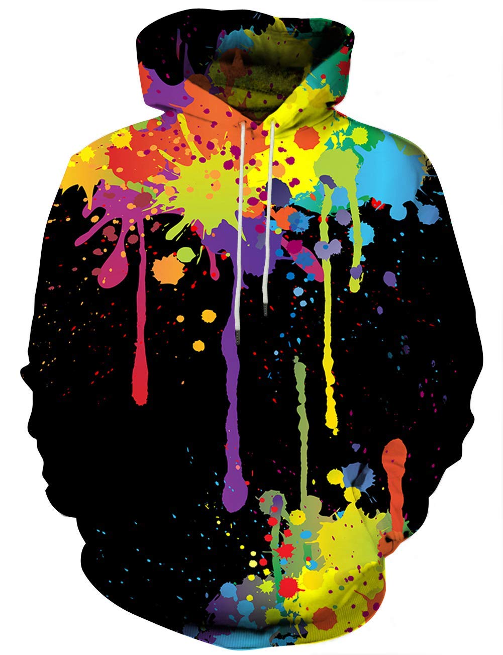 Unisex 3D Novelty Hoodies for Men Women Cool Graphic Pullover Sweatshirts with Pockets-Hb-Colored-Small