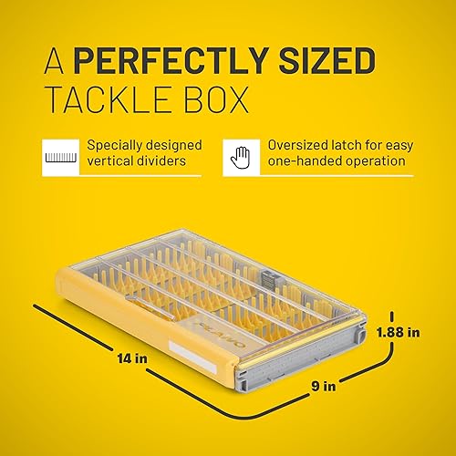 Miniatura 5 de Plano EDGE Premium Jig and Bladed Jig Tackle Utility Box, Clear and Yellow, Rust-Resistant Storage, Waterproof Tray for Jig and Bladed Jig Tackle