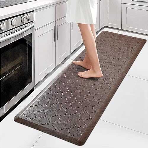 WiseLife Tapete de cocina acolchado antifatiga, 17,3 x 60 pulgadas, grueso antideslizante, impermeable, tapete de espuma resistente para cocina,