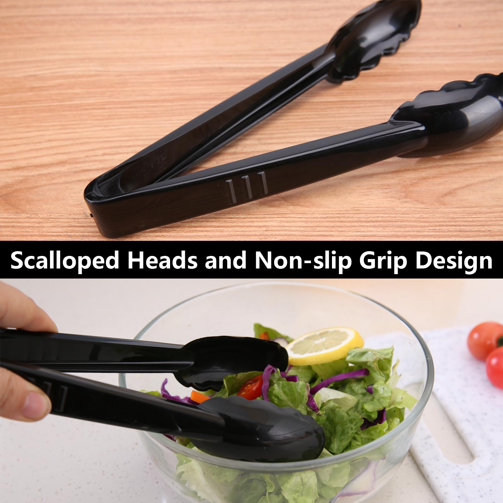 Disposable Plastic Serving Tongs - 24 Pack -4 Disposable Plastic Serving Tongs - 24 Pack -4