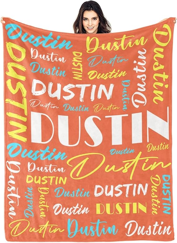 Personalized Blankets for Kids with Names Customized Blankets with Name for Adult Custom Blanket Gift for Birthday Christmas Valentines Day Gift