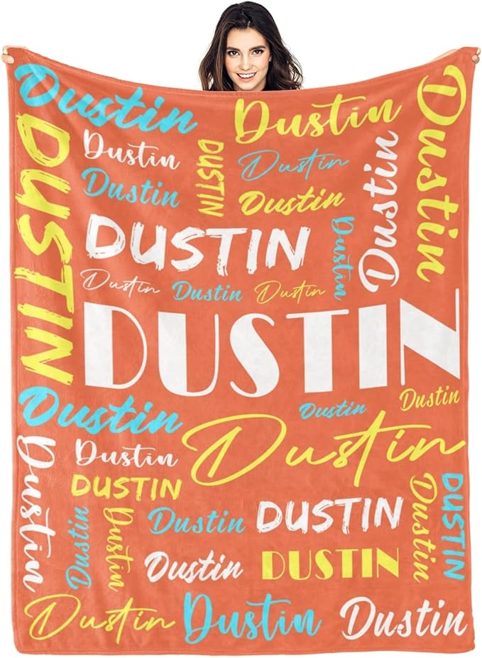 Personalized Blankets for Kids with Names Customized Blankets with Name for Adult Custom Blanket Gift for Birthday Christmas Valentines Day Gift