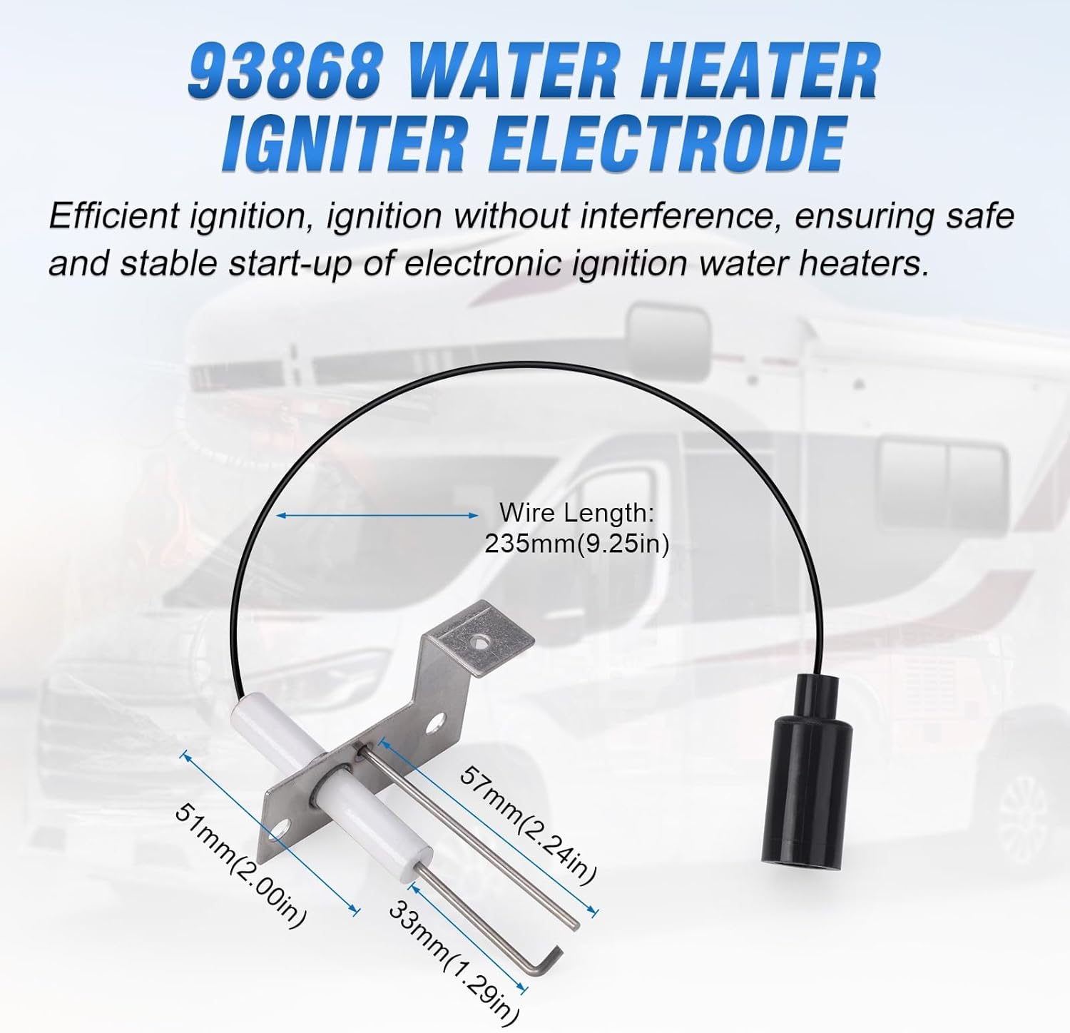 3 in1 RV Water Heater Replacement Parts Compatible with Atwood Dometic, 91365 91346 RV Water Heater Control Circuit Board, 91447 Thermal Cut Off & Thermostat Kit, 93866 Spark Igniter Electrode