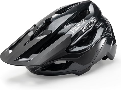 ROCKBROS Bike Helmet,Size 58-62 cm,PC Shell & EPS Liner, 1-Second Magnetic Buckle,Adjustable Visor,16 Air Vents Mountain & Road Bicycle Helmets for Men Women Adults Youth