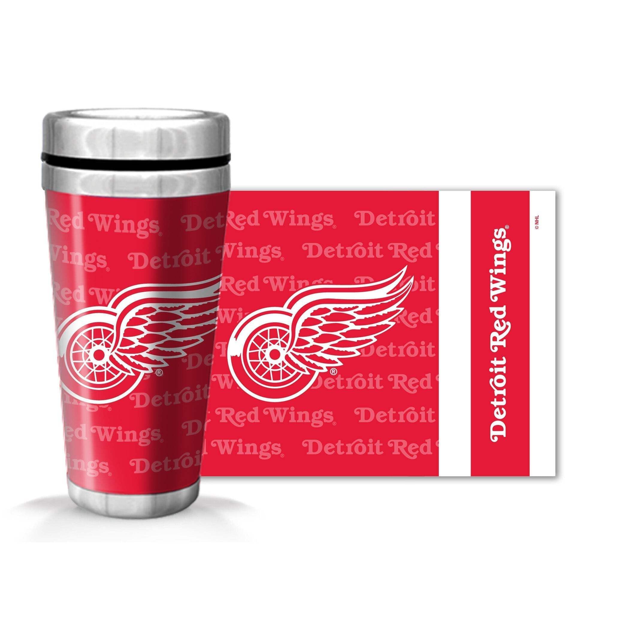 Detroit Red Wings Travel Mug - 16 oz Full Wrap Wallpaper