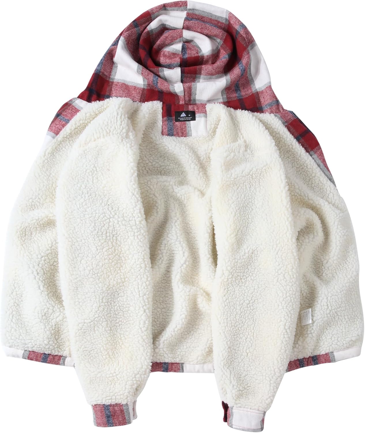 SCODI Men's Flannel Shirt Jacket Fleece Sherpa Lined Plaid Jackets Coat Full Zip Up Hoodie Winter Outwear - Image 3