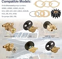 Vista 2 de 09959K 09959K-SHW Kit de impulsor flexible de 12 cuchillas de repuesto para bomba de agua Sherwood G1 G2 G15 G20 G21 G22 G30-2, apto para Sierra