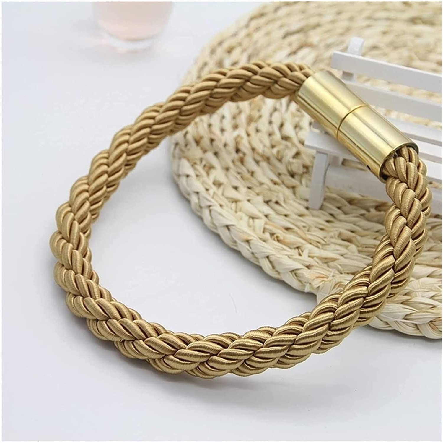 2PCS Sangle de Rideau Accessoires Décoratifs Sangle de Fenêtre Porte-Boucle Embrasse de Rideau Magnétique Creative Simple Décoration de la Maison (Couleur : B) (B)