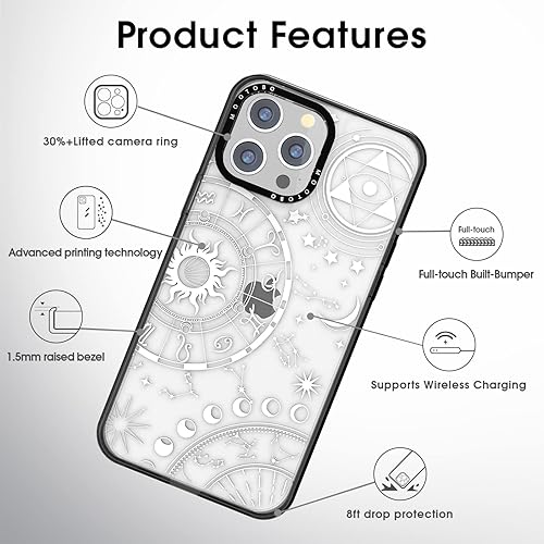 Miniatura 2 de Mootobo Funda 4 en 1 para iPhone 13 Pro Max con protector de pantalla  protector de lente TPU transparente borde de parachoques delgado a la moda a