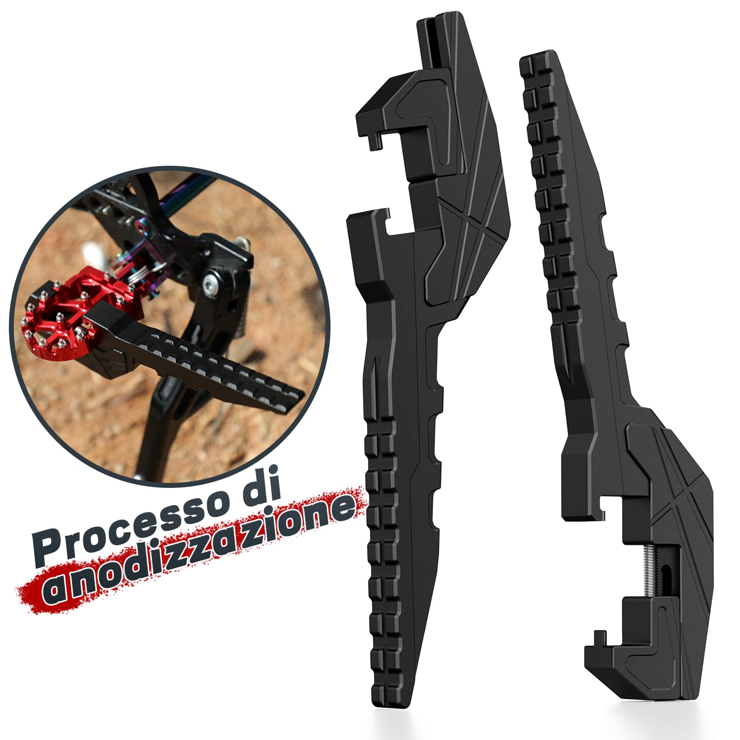 Pedane passeggero Moto Pedane Motocross Poggiapiedi Universali per EXC XC FE WR CRF Beta RMZ Surron Light Bee X/S Talaria X3 X4 MX3 MX4 MX5 TL4000 TL5500 Dirt Pit Bike Enduro