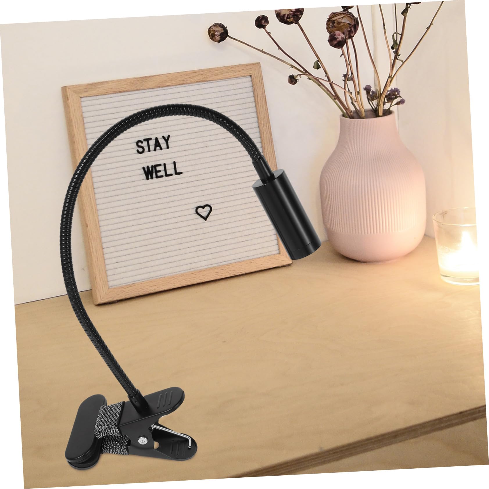 Lampada LED da Lettura Clip 3w, Collo Flessibile Nero