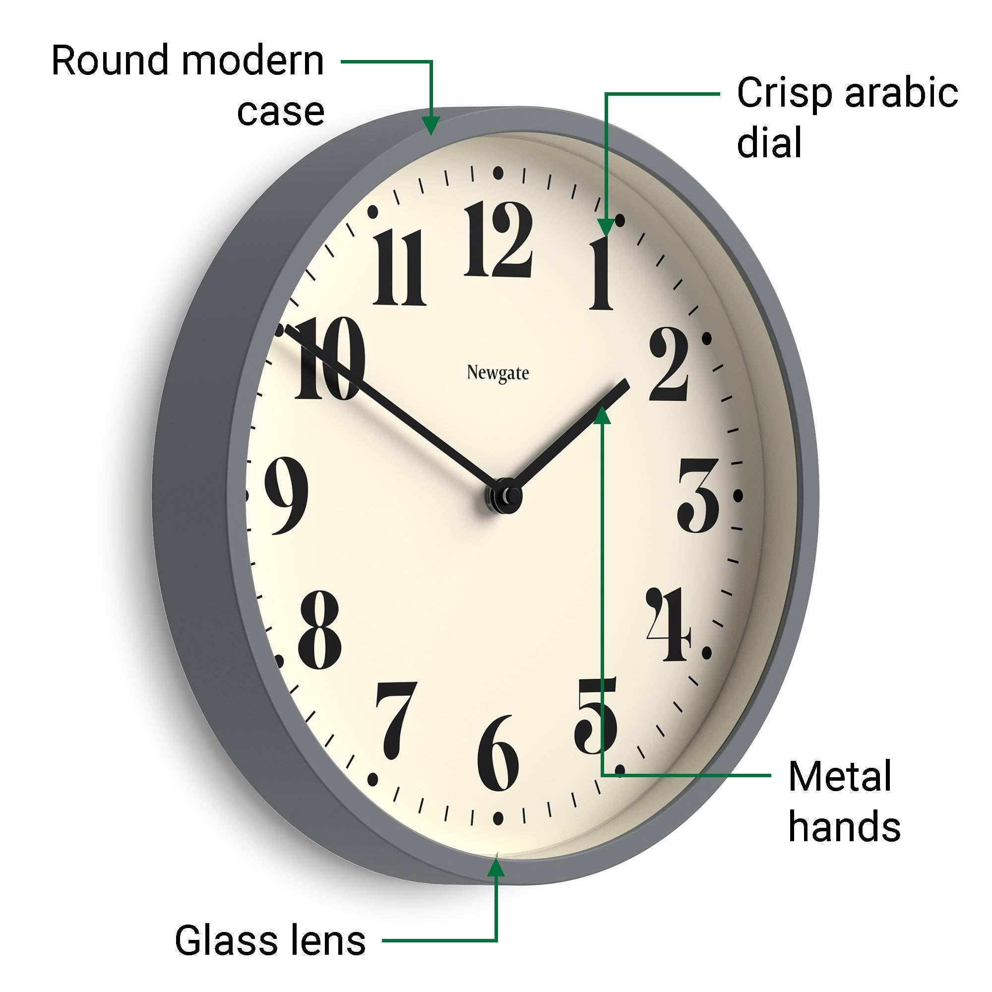 NEWGATE 時計 Number Four Wall Clock グレー Amazon.com: NEWGATE® Number Four Theatre Wall Clock | Modern