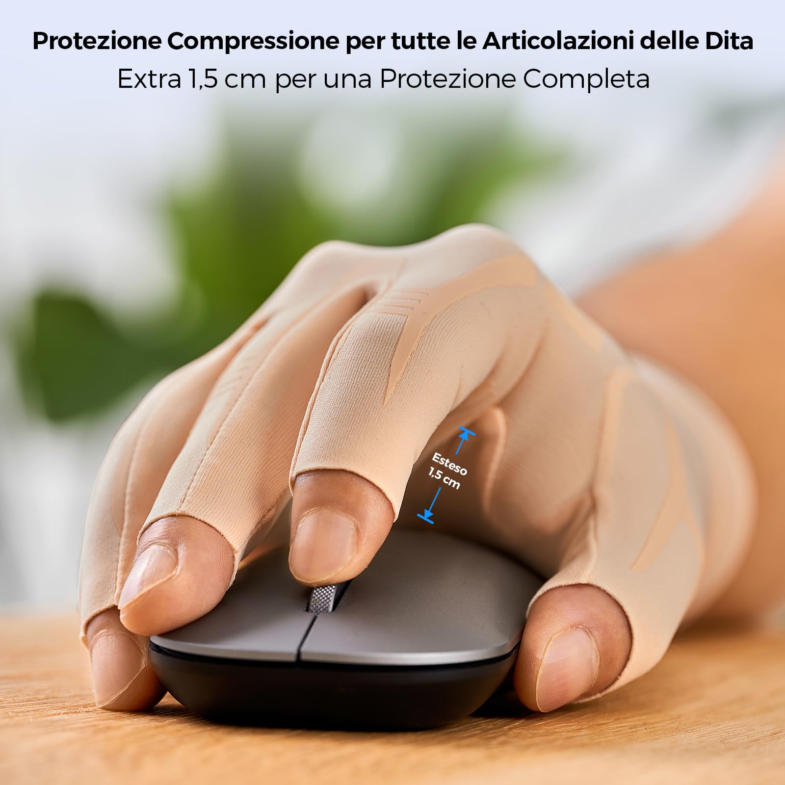 FREETOO Guanti a compressione per artrosi da uomo, comodi guanti a compressione senza dita per lavoro, sonno, sport, reumatismi medici, calore per artrite tunnel carpale gonfiore