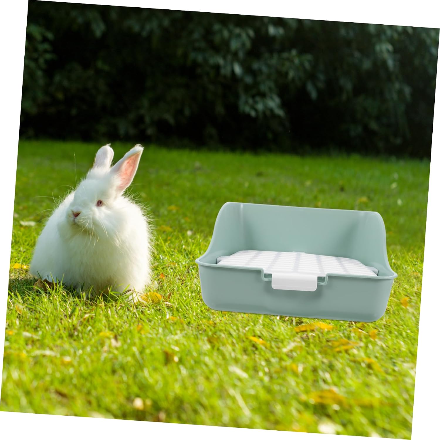 Yardwe Rabbit Litter Box Guinea Pig Potty Animal Urinal Cage Box for Rabbits Chinchilla Ferret