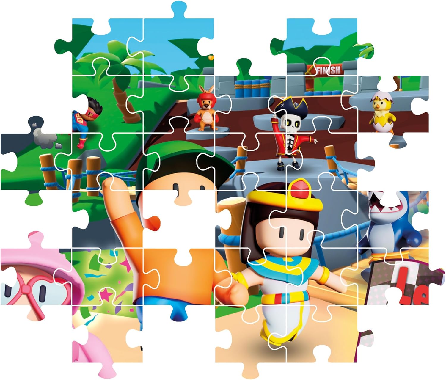Clementoni Stumble Guys 180 Piece Jigsaw Puzzle for 7 Year Olds, Video Game, Made in Italy, 29322, Multi-Colour