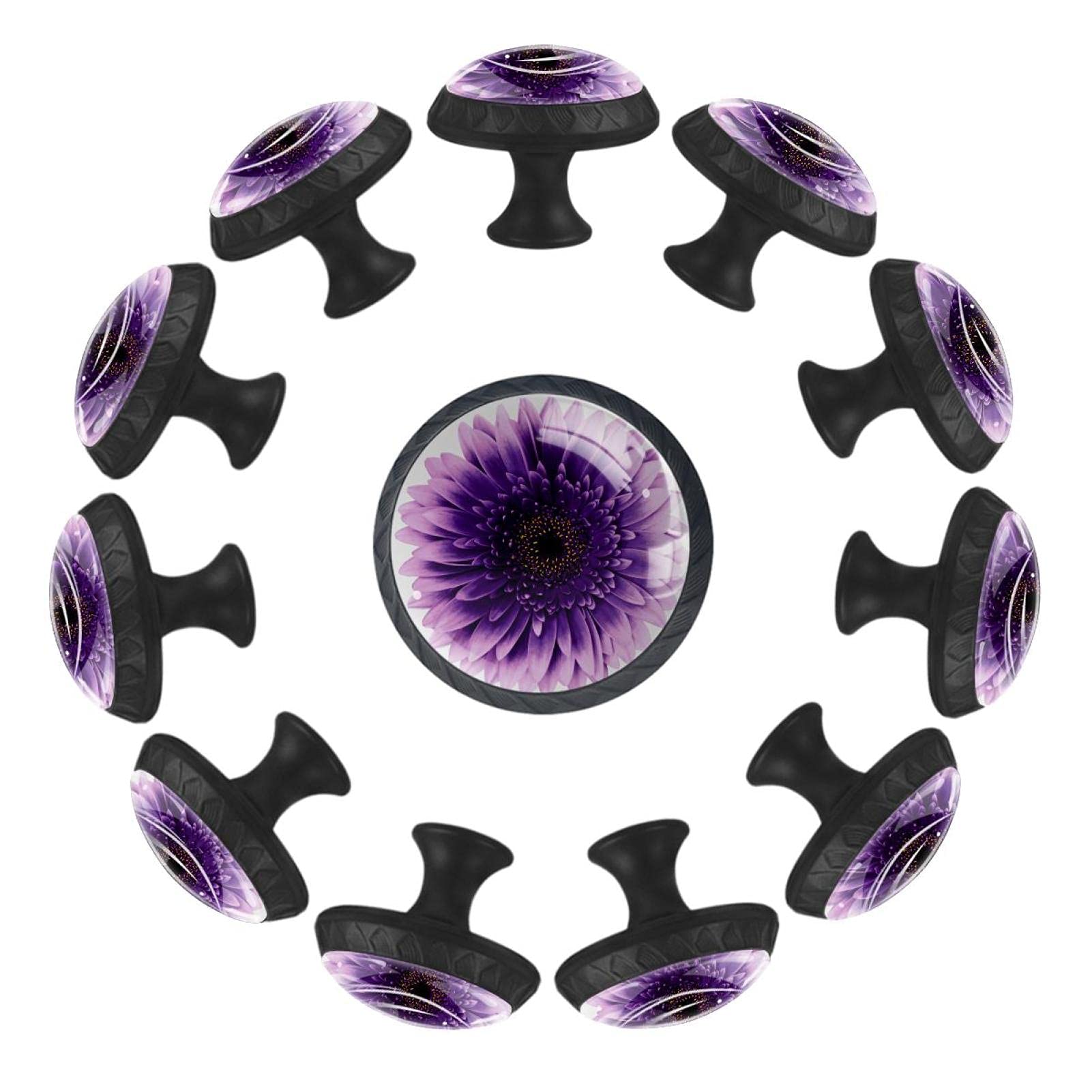 Boutons de tiroir Gerbera 35 mm lot de 12 poignées fleuries pour commode de crèche