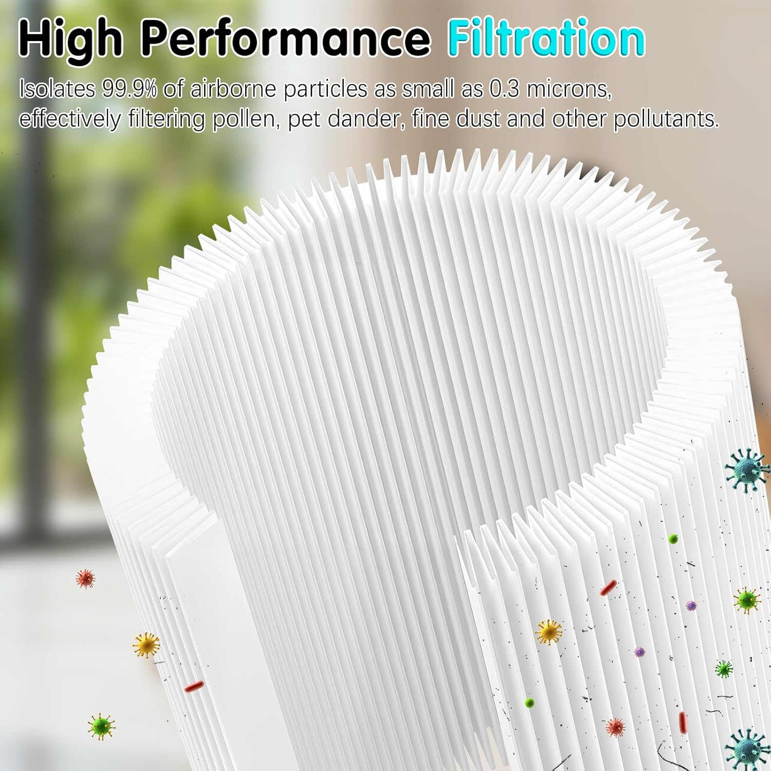 2-Pack Airmega 100 Filter Replacement Compatible with Coway Airmega 100 Air Purifier, 3-in-1 Pre-filter with Activated Carbon - True HEPA and Deodorization Filter - Image 4