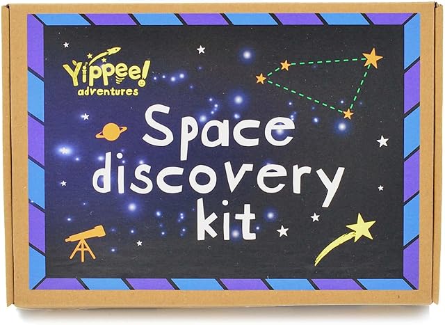 Yippee Space Discovery Activity Box - Learning Resources for Kids Boys Girls - Educational Space Flashcards Solar System Project Rocket Toy School Children