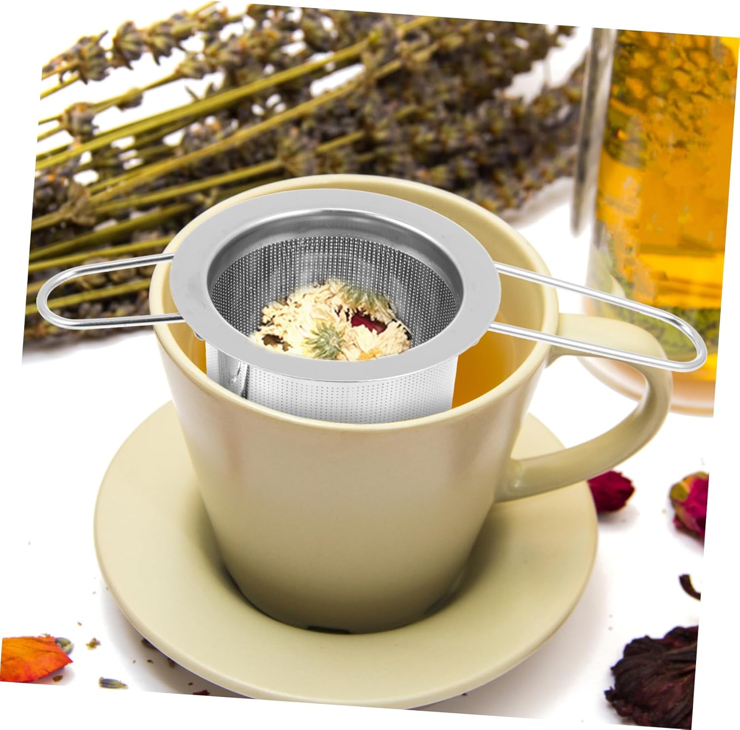 Cabilock 6 Sets Tea Infuser with Strainer Mesh Stainless Steel Tea Filters Reusable for