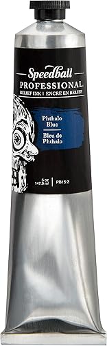 Miniatura 9 de Speedball Tinta de alivio profesional, azul ultramarino, tubo de 5 onzas