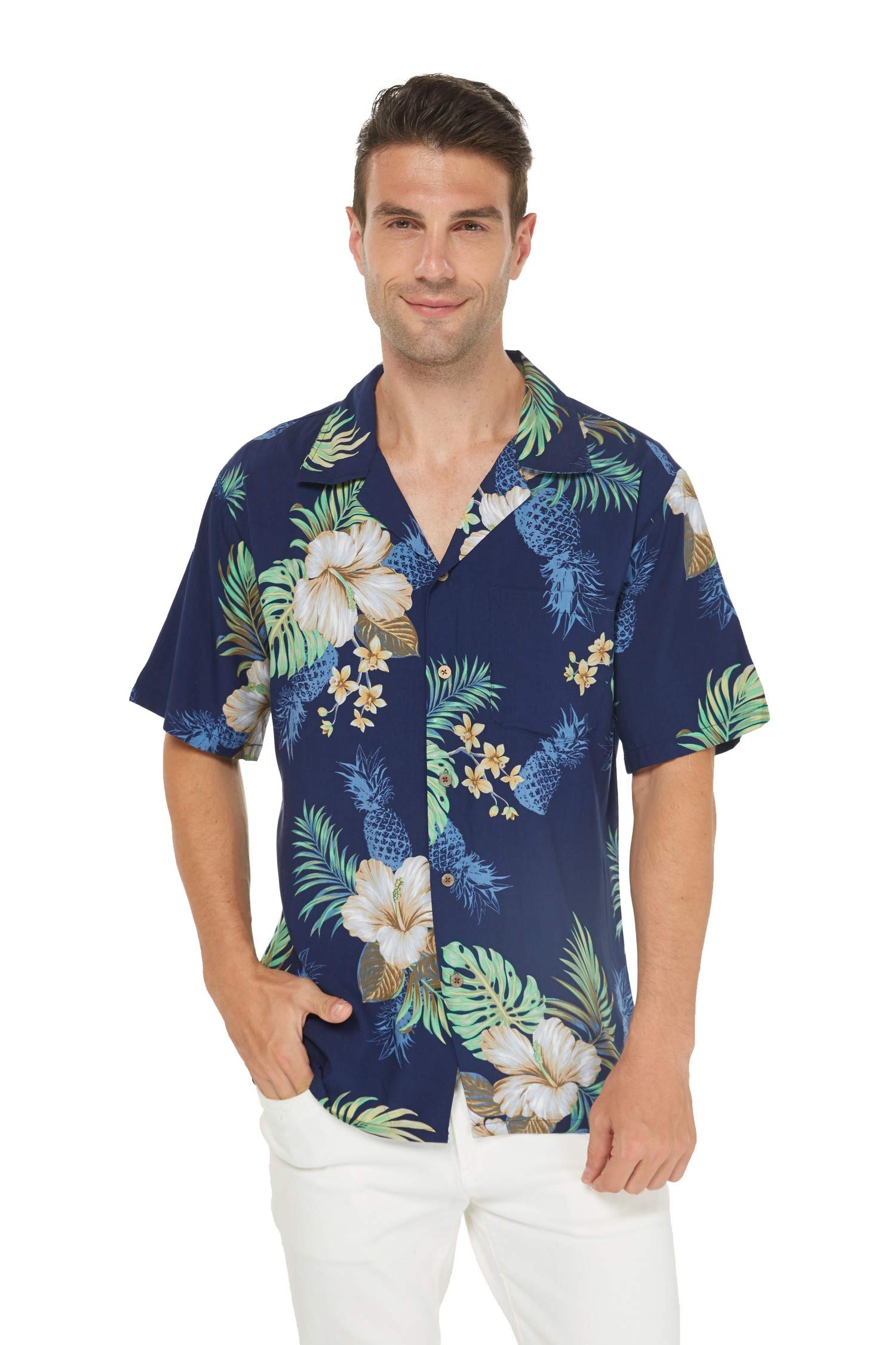 Hawaii Hangover Men's Hawaiian Shirt Floral Edge
