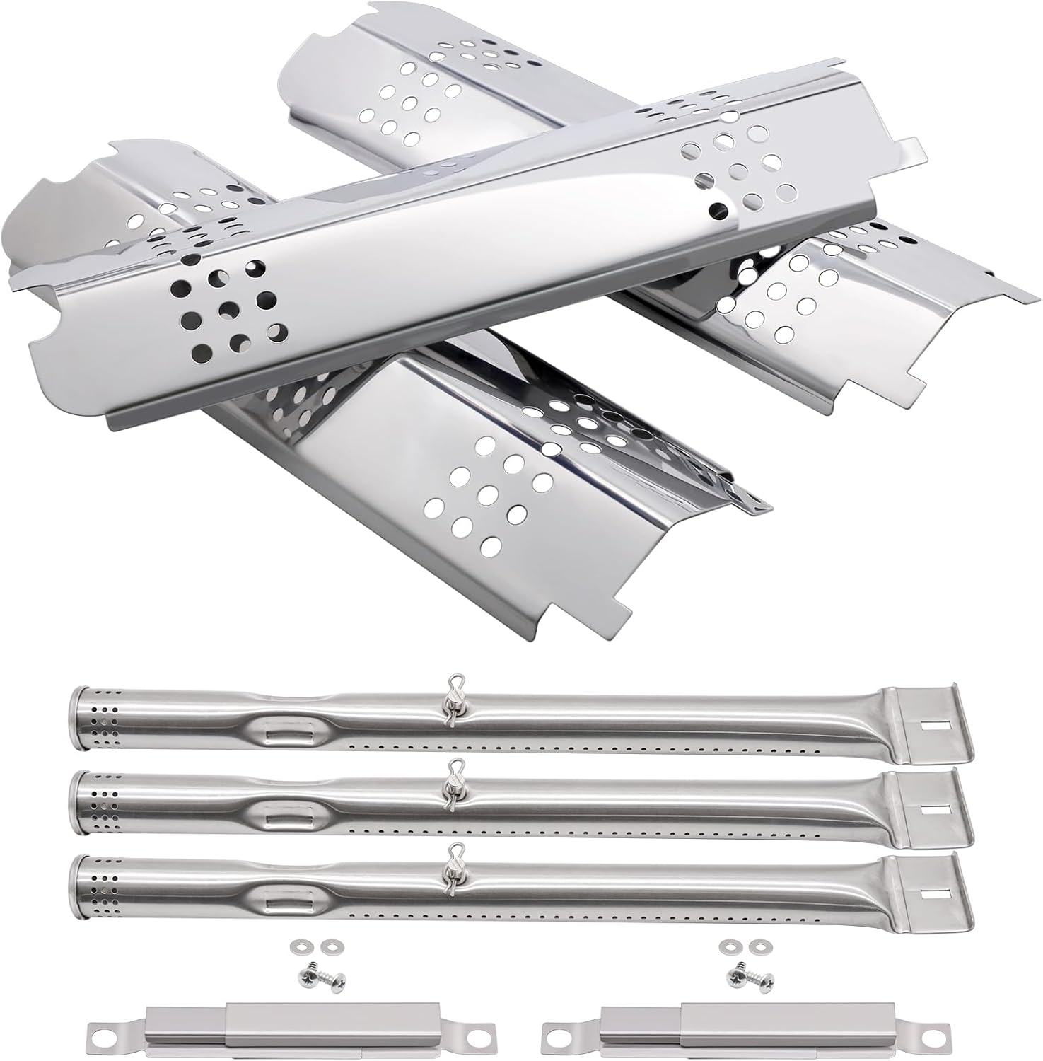 Adviace Grill Replacement Parts for Charbroil Gas2Coal 463340516 463370519 463370516 Gas 2 Coal Grill Models, G421-0500-W1 G466-2500-W1 Burner G553-0002-W1A Heat Tent G432-0078-W1 Carry Over Tube