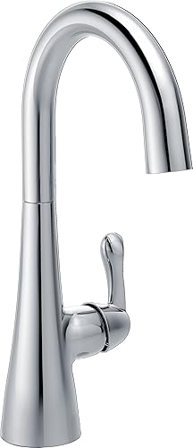 Miniatura 1 de Delta Faucet Grifo de barra cromado, grifo de fregadero de barra cromada, grifo de barra húmeda de un solo agujero, grifo de fregadero de