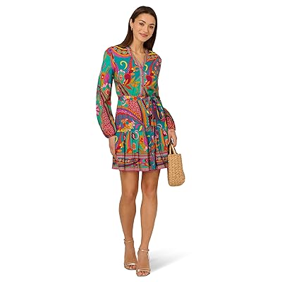 Adrianna Papell Printed Short Dress Women