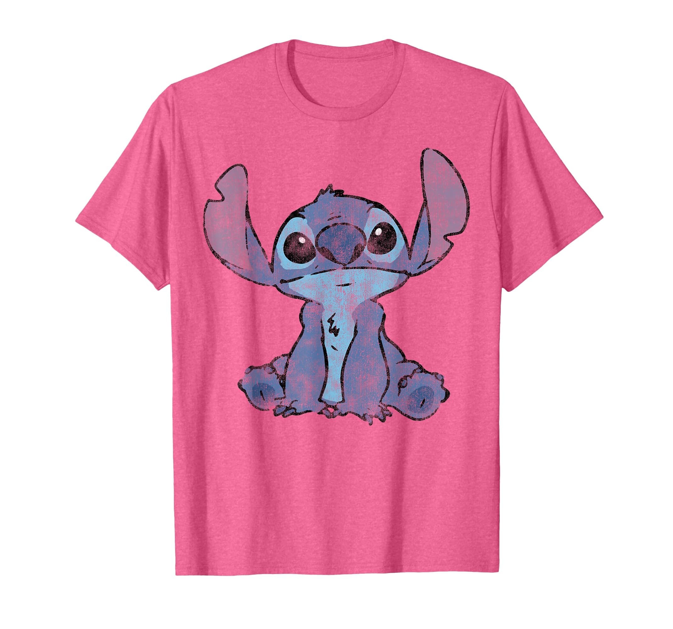 Disney Lilo &amp; Stitch Distressed Stitch Portrait T-Shirt
