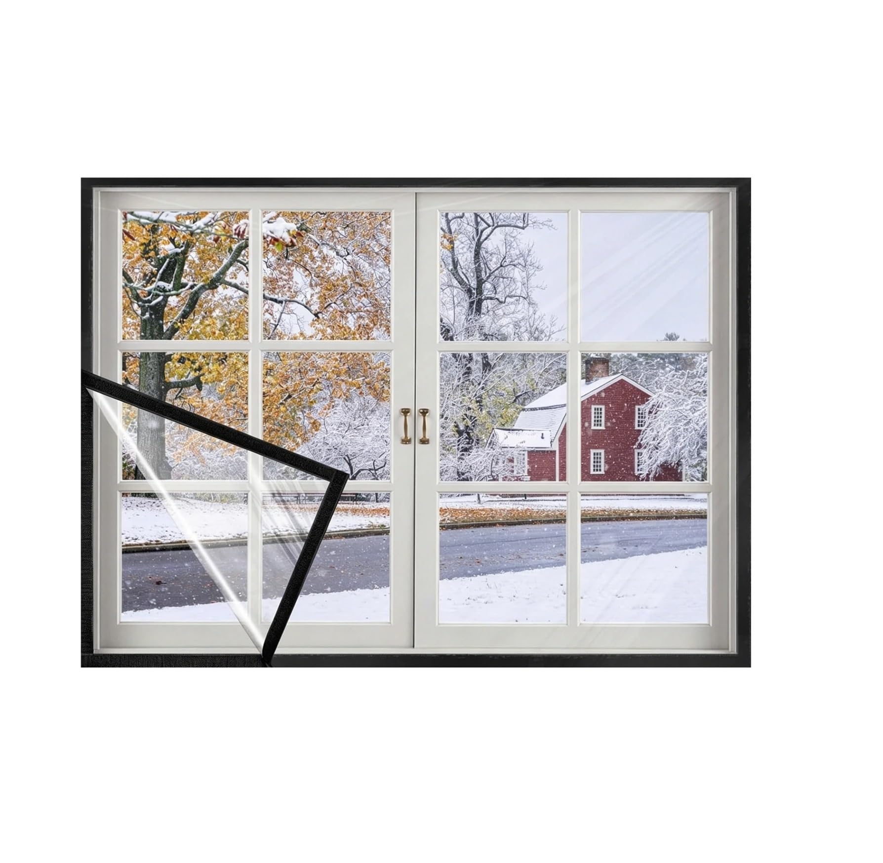 Supkancl Width 60Cm 1Pc Self Adhesive Air Conditioning Partition Insulation Curtains Household Winter And Door And Window Treatment(,Height 140Cm)