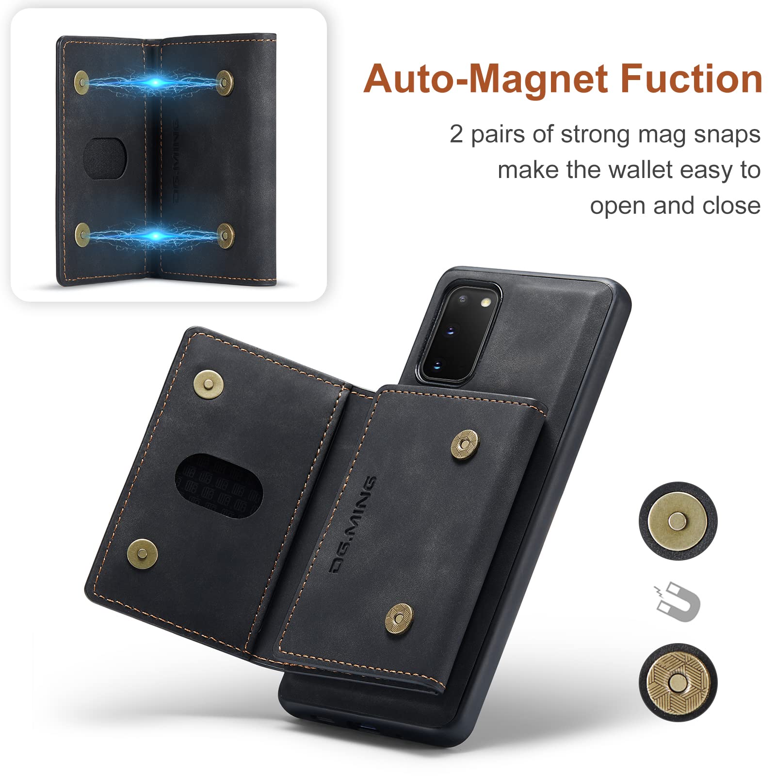 UDBKKDX 2 in 1 Detachable Wallet & Phone Case For iPhone 15 - Image 3