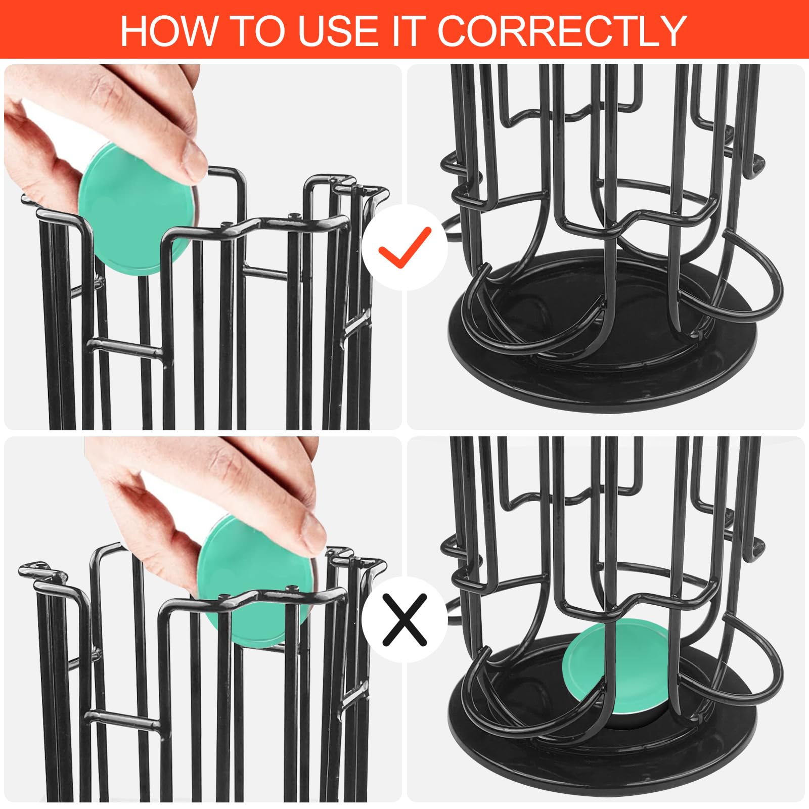 Kaffeekapsel Organizer Wandhalterung - Platz Für 20 Kapseln, Weiß & Stylisch