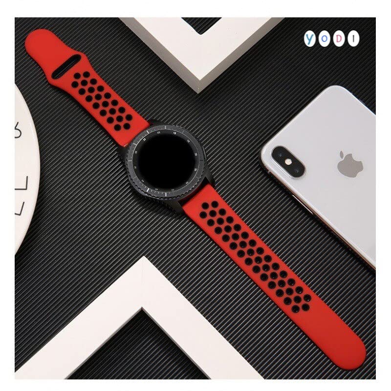 Image of YODI 19mm Soft Silicone Strap Replacement Belt Band for Noise Colorfit Pro 2, Colorfit Pro 2 Oxy, Colorfit Pulse, Colorfit Beat, Boat Storm, Fire Bolt Ninja 2 Smart Watch Straps (FULL BLACK)