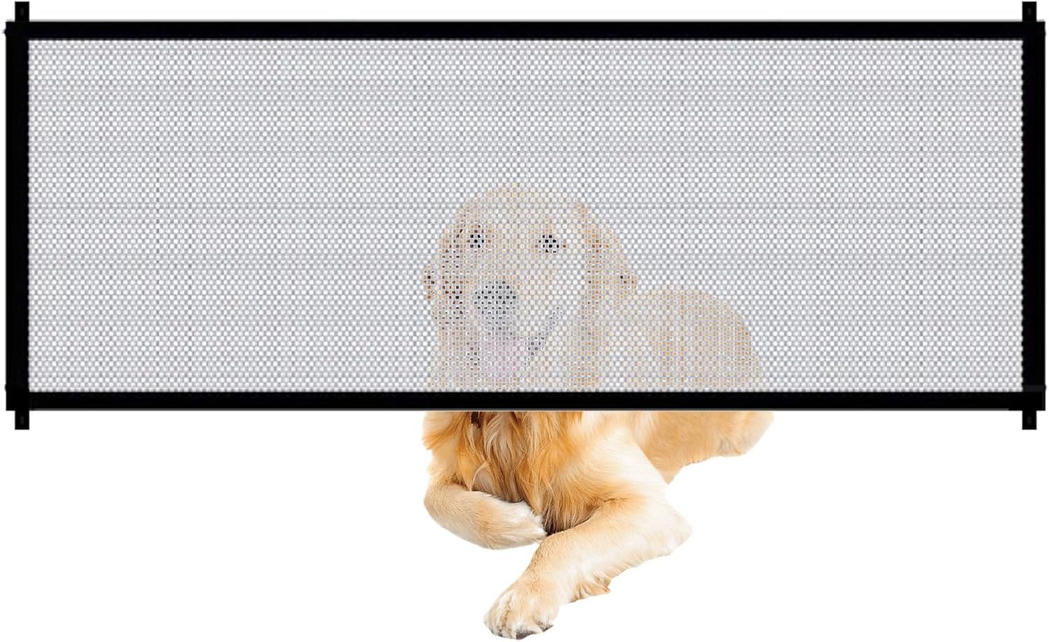 Barriera di Sicurezza Estensibile,Portatile Pieghevole Dog barriera di sicurezza,Cancelletto Portatile Pieghevole in Rete per Cani, animali domestici con base autopulente,Barriera (180 * 72 cm)