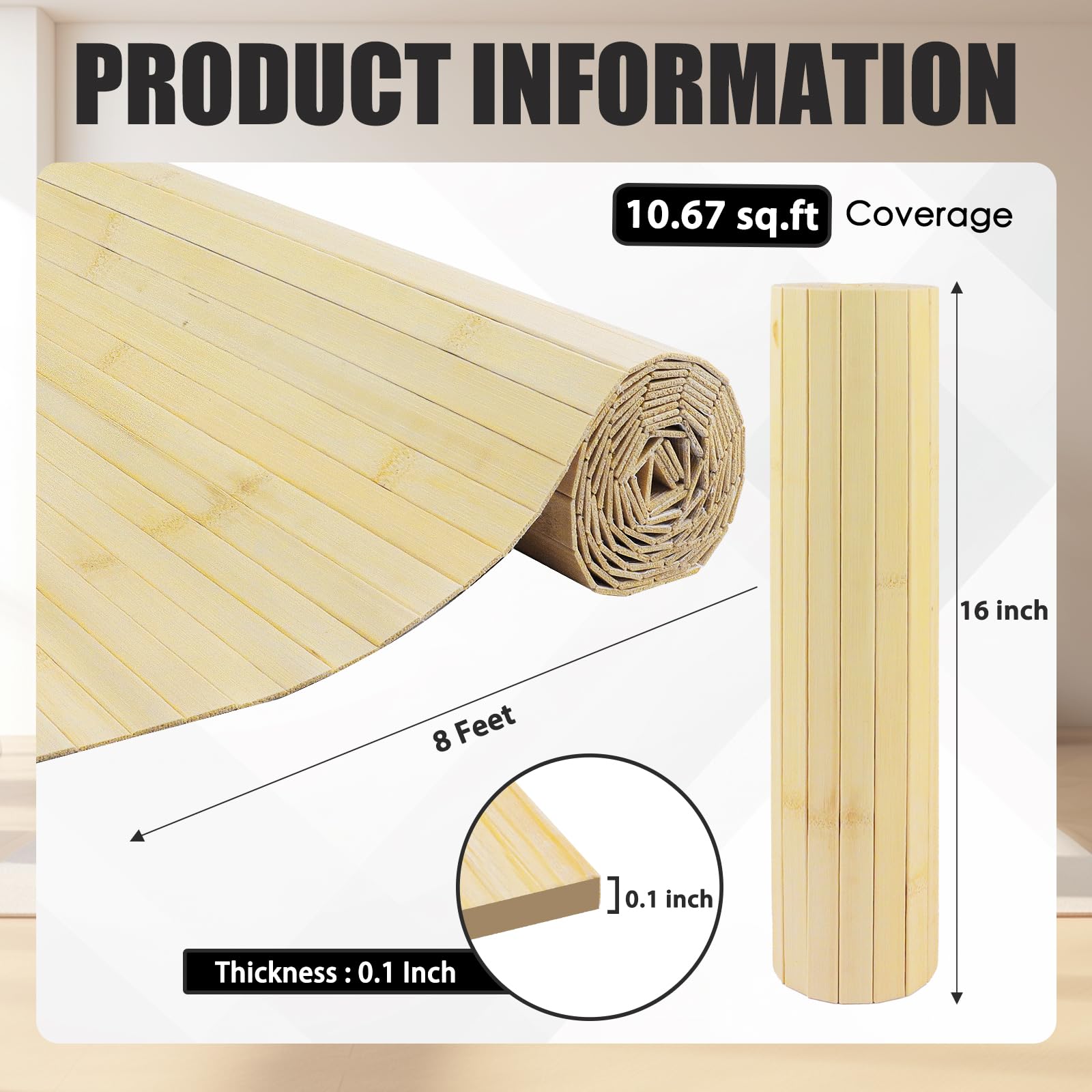 Bamboo Wall Panels - Natural Decor -2