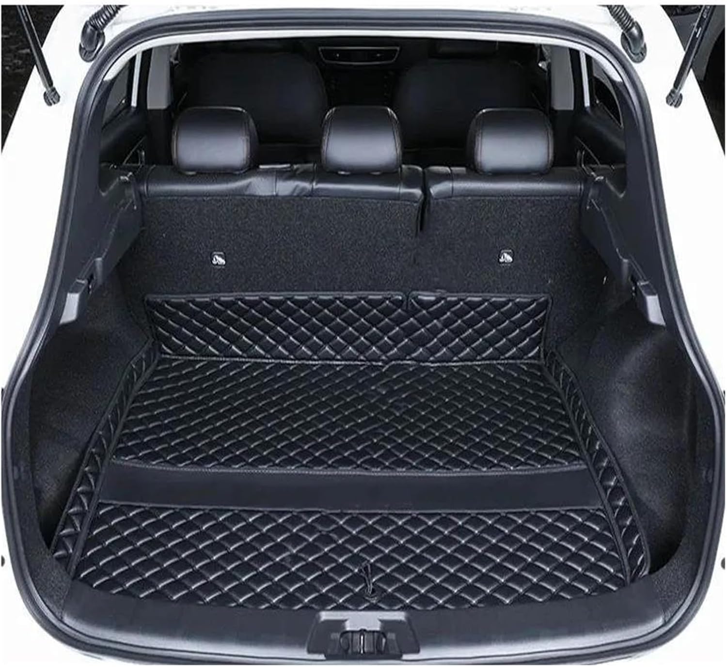 Car Boot Protector for Nissan for Qashqai J12 III 2025 2023 2024 Boot Er Mat Cargo Trunk Or Tray Carpet Waterproonti Slip Cover Fully Surrounded Trunk Mat(Black andBeige)