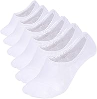 WHISPER DEER No Show Socks Men Women Invisible Low Cut Non-Slip Loafer Sneaker Socks 6 Pairs