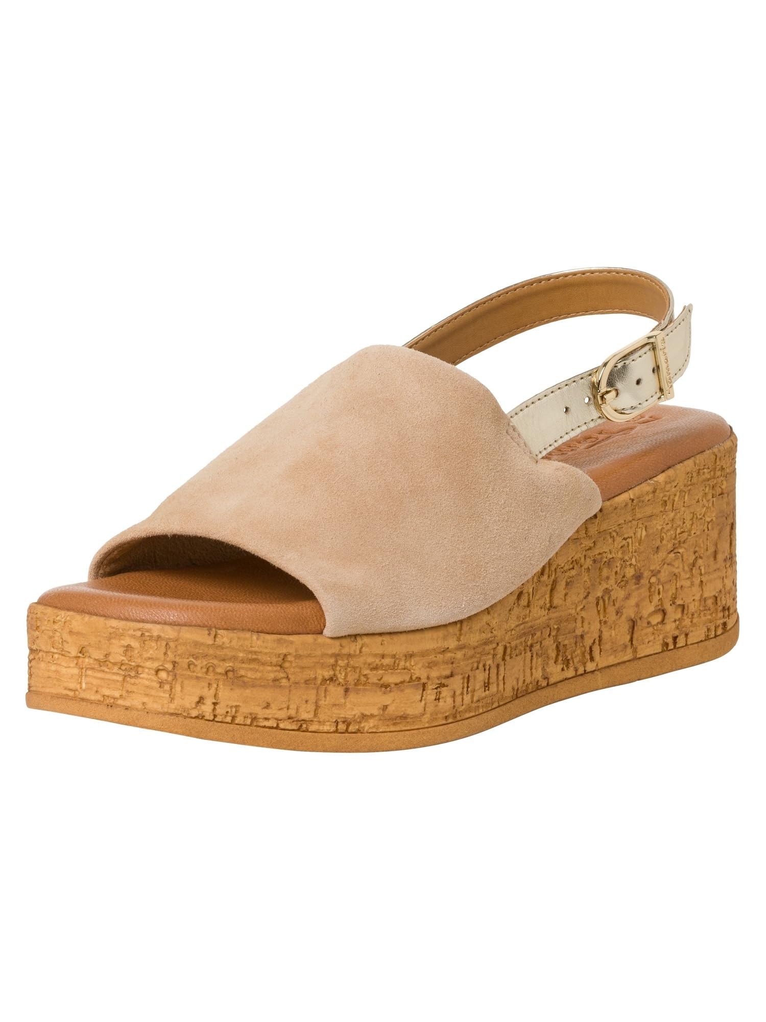 Tamaris Women’s sandal with wedge heel beige 7.5 UK